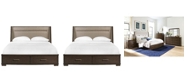 Furniture Monterey Upholstered Storage Queen Bed, Created for Macy's